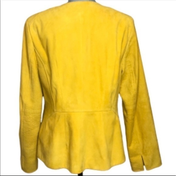 ANNE Klein Yellow Suede “Urban Jungle” Jacket NEW - Picture 2 of 7